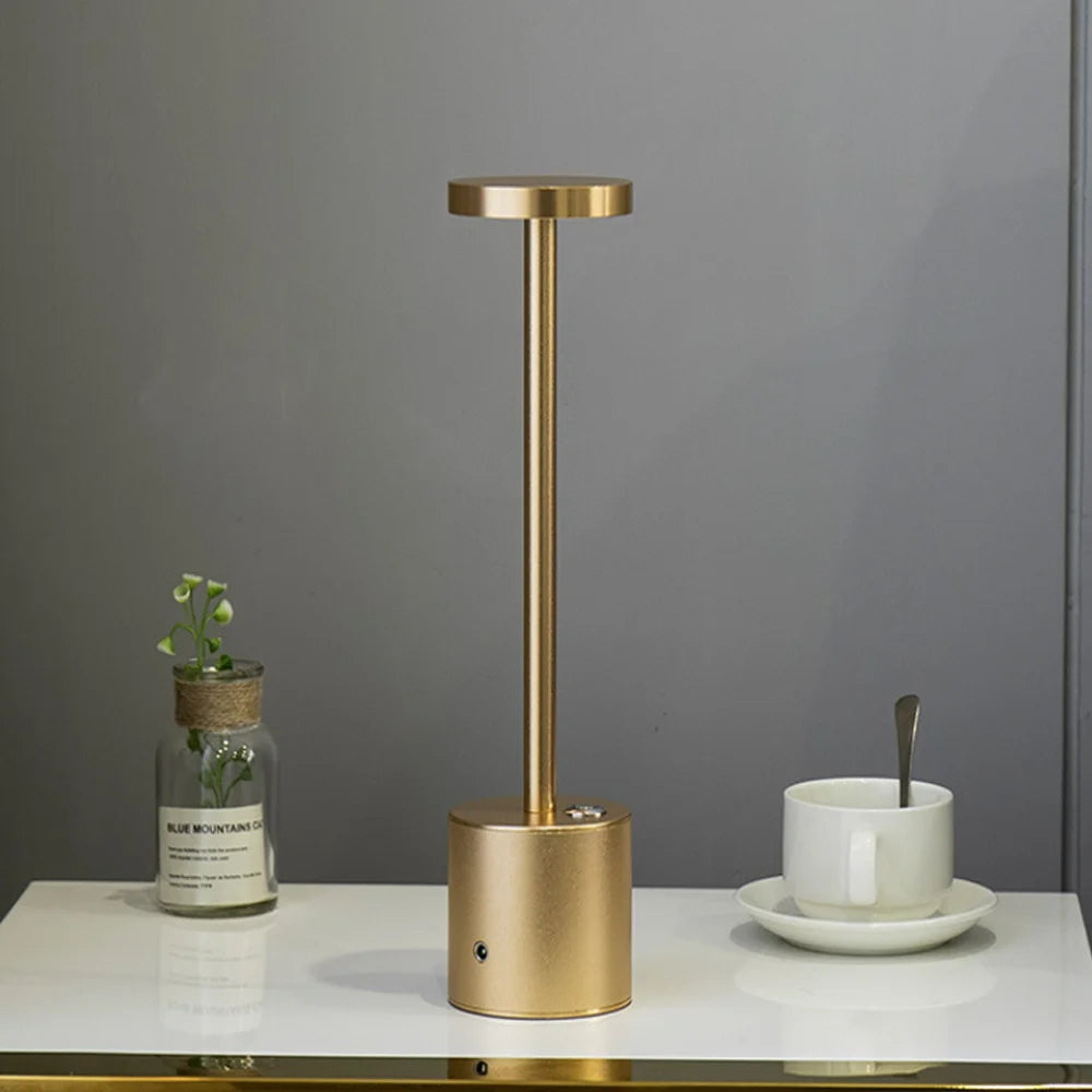Luxury Cordless Table Lamp – Gold Finish