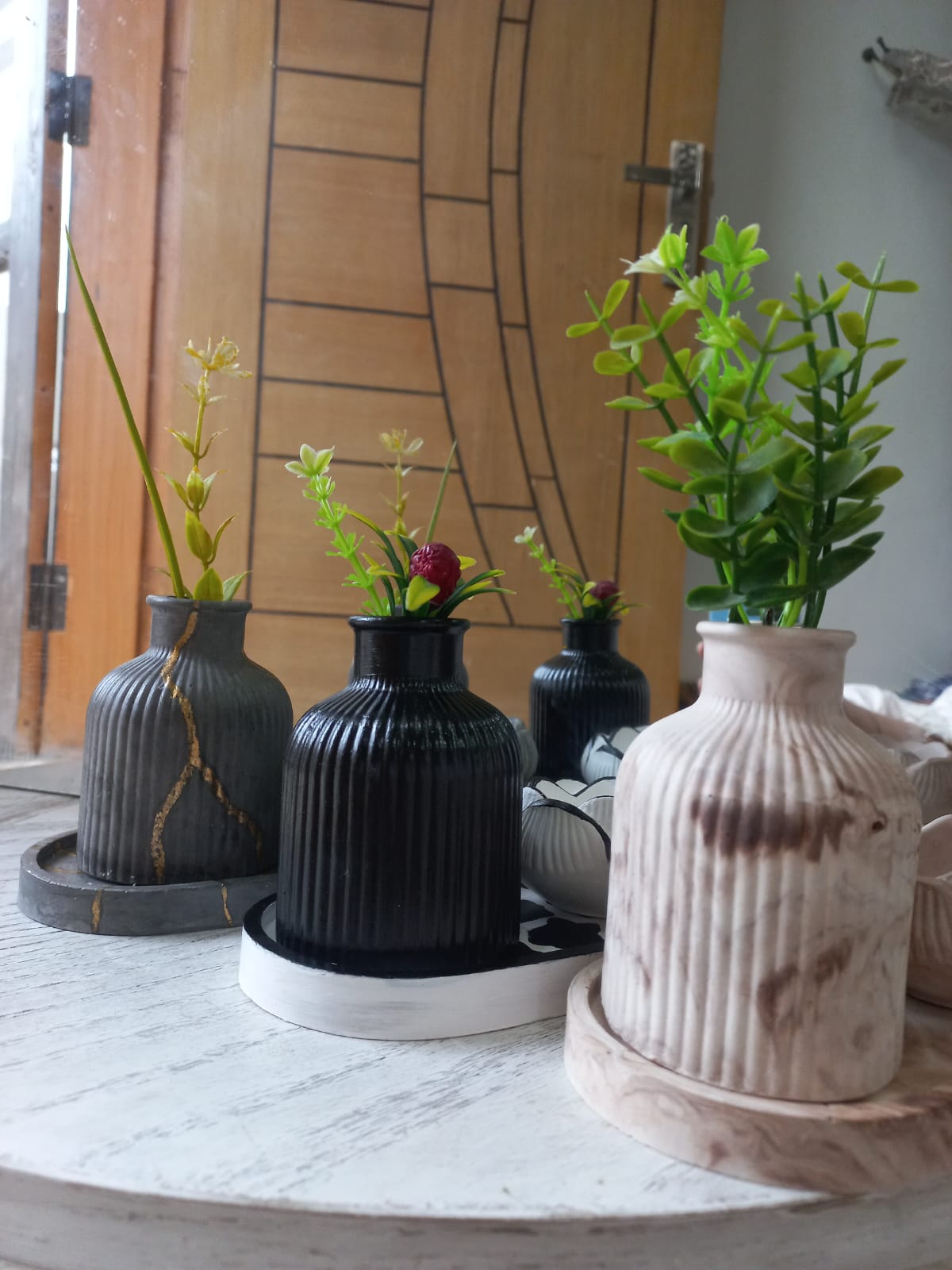 Nordic 3 pcs Table Top set, Nordic Concrete set, Tabletop Décor Set