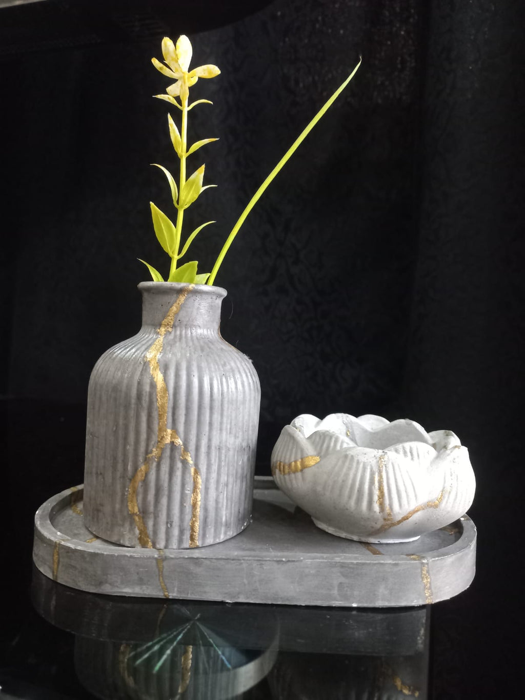 Nordic 3 pcs Table Top set, Nordic Concrete set, Tabletop Décor Set