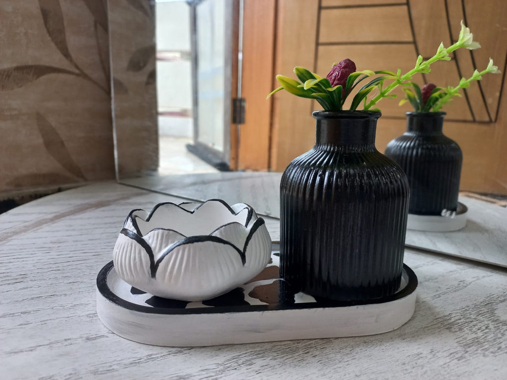 Nordic 3 pcs Table Top set, Nordic Concrete set, Tabletop Décor Set
