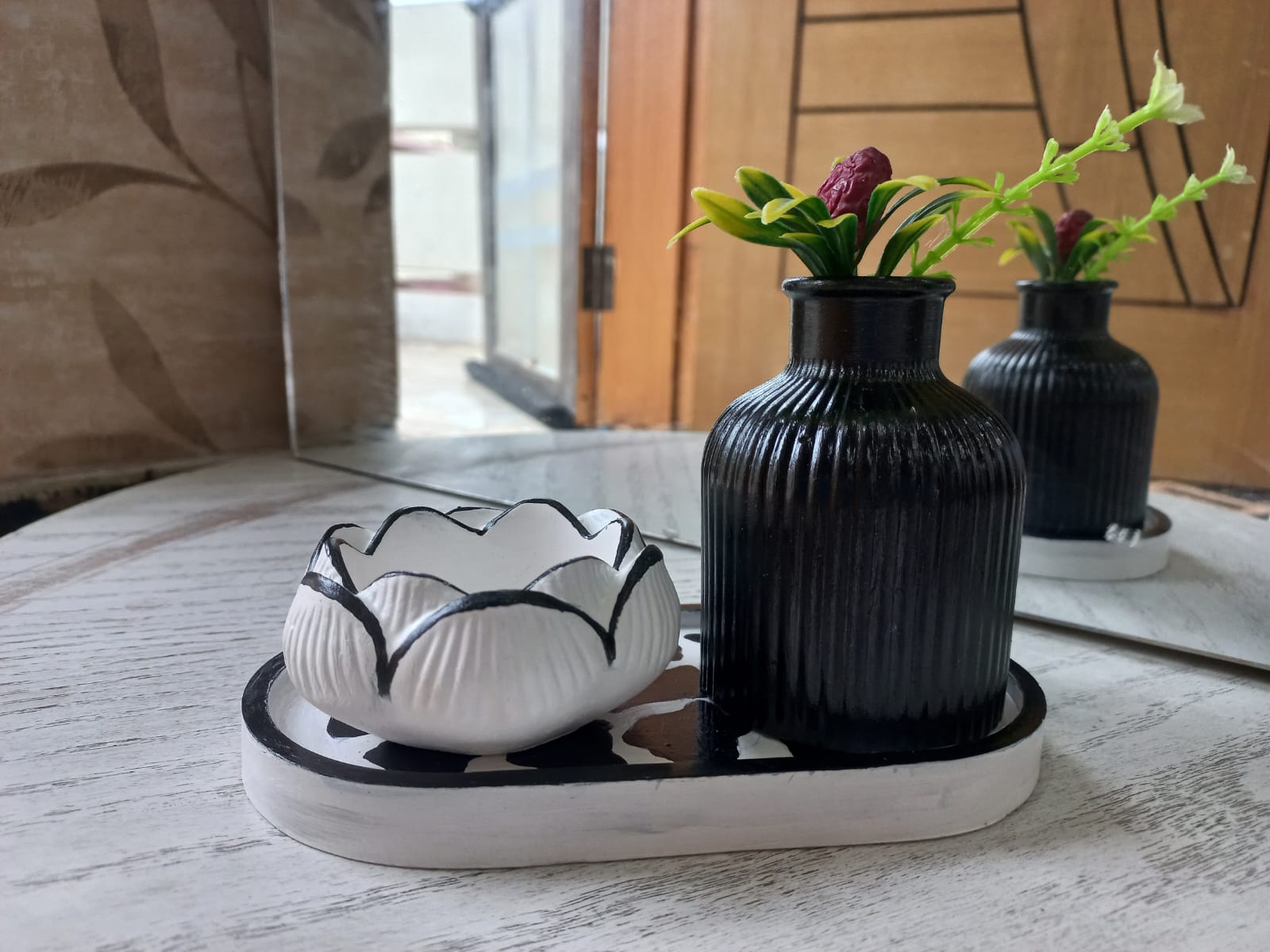 Nordic 3 pcs Table Top set, Nordic Concrete set, Tabletop Décor Set